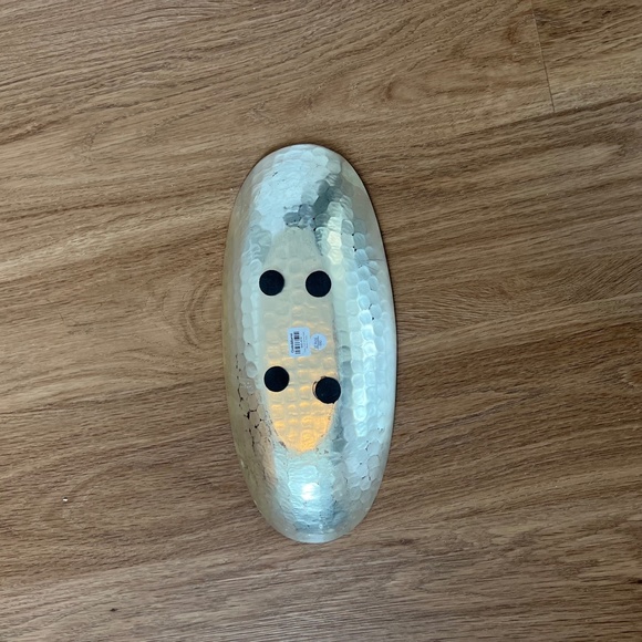 Crate & Barrell Silver Oval Decorative Tray - Picture 2 of 2